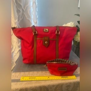 Dooney & Bourke pink nylon bag with bonus bag